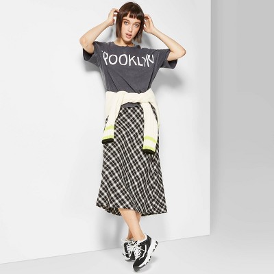 Black and white outlet plaid skirt target