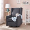 Modern Swivel Rocker Recliner Chair, Upholstered Glider Rocker Recliner With Wingback, Manual Glider Reclining Sofa Chair For Nursery Living Room - 3 of 4