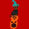 Men's Design By Humans Halloween Pumpkins and Witch Cat By famenxt Tank Top - 2 of 3