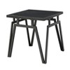 Vynxaria Series 22 in. Black Rectangular Stone End Table with Sintered Stone Top and Metal Base - 4 of 4