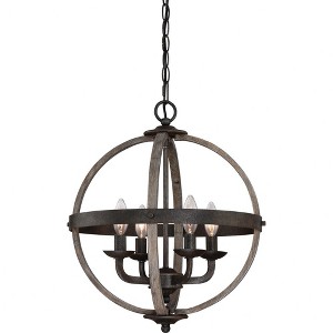 Quoizel Lighting Fusion 4 - Light Chandelier in  Rustic Black - 1 of 3
