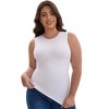 INSPIRE CHIC Women's Tummy Control Slimming Waist Shaper Crew Neck Traceless Sleeveless Long Tank Undershirt - 4 of 4