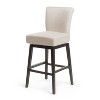 TOAOTBNBO 360 ° Swivel Bar Stools with Soft Cushion, Counter Height Barstools with Wooden Legs, Modern Bar Chairs for Dining Room, Beige - 4 of 4