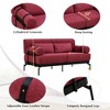 Whisen Chenille Modern Loveseat Sofa with Flexible USB Ports , Unique Cylindrical Armrests - 3 of 4
