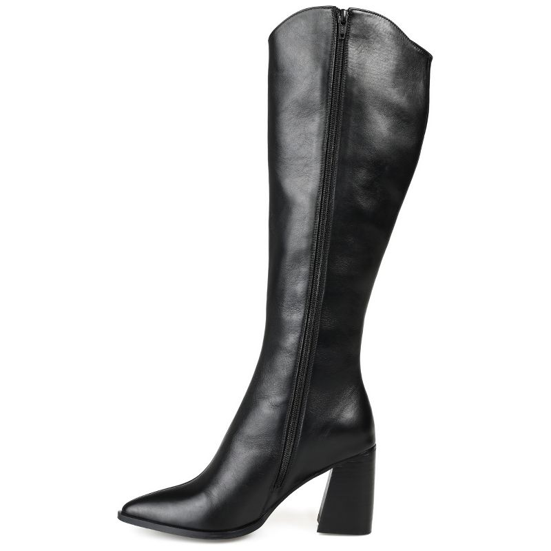 Journee Signature Wide Calf Women's Genuine Leather Tru Comfort Foam™ Laila Boot, 3 of 11