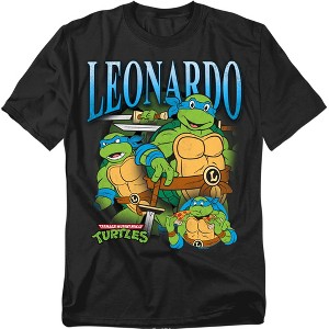 Men's Teenage Mutant Ninja Turtles Homage Leonardo T-Shirt, Black
