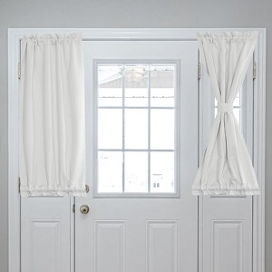 Unique Bargains Blackout Tie Up Pocket Window Door Curtain 1 Panel - 1 of 4