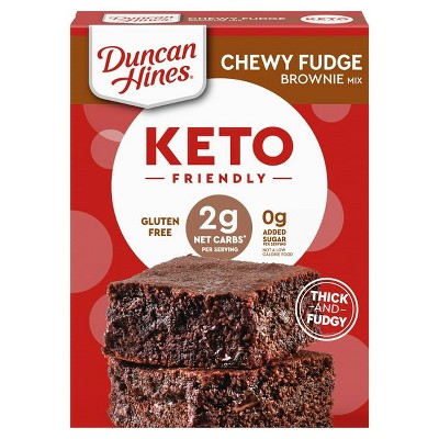 Duncan Hines Keto Friendly Chewy Fudge Brownie Mix, 10 oz, Pack of 4