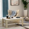 vidaXL Coffee Table Accent End Side Sofa Table for Living Room Engineered Wood - White and Sonoma Oak - 2 of 4