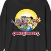 Chuck E. Cheese Mascot Group Shot Crew Neck Long Sleeve Unisex Black Tee - 2 of 3