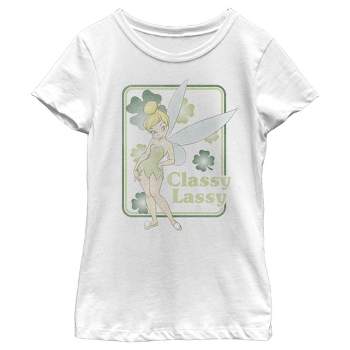 Girl's Peter Pan St. Patrick's Day Tinker Bell Classy Lassy T-Shirt