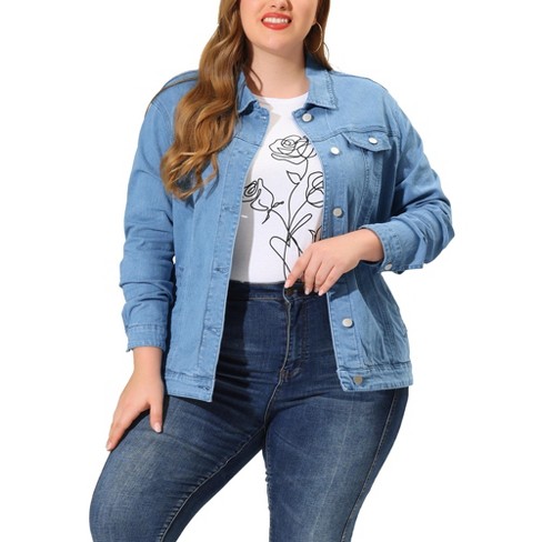 Agnes Orinda Women's Plus Size Mid-rise Curvy Skinny Stretch Denim Jean  Capri Light Blue Ripped 3x : Target