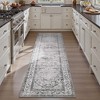 MontVoo Gray Medallion Floral Washable Rug  8'x10' - 3 of 4