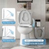 Toilet Seat, Soft Close Toilet Seat - Round PP Material, Quick-Release, Stable Hinge, Easy Clean & Install, White (Fits Round/Elongated Toilets) - 4 of 4