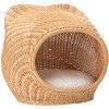 Toru Cat Bed W/ Cushion - PET6502 - White/Honey Natural - Safavieh Pets - 3 of 4