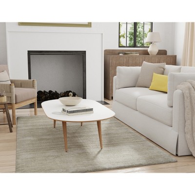 Hand-Knotted Light Gray Wool Runner Rug, 2'6" x 8'