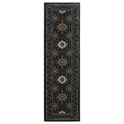 Oriental Weavers Vivian VI04C Navy/ Gold Indoor Area Rug - 2'3" x 7'6"