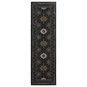 Oriental Weavers Vivian VI04C Navy/ Gold Indoor Area Rug - 2'3" x 7'6" - 1 of 4