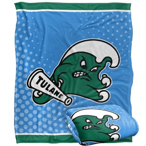 Tulane University Logo Dots Silky 50x60 Blanket, 1 Sided - 1 of 4