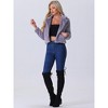 INSPIRE CHIC Women's Autumn Winter Cropped Notch Lapel Faux Fur Fluffy Jacket - 3 of 4