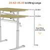 INFURNIC Desks Adjustable Standing Desk with Crank for Easy to Assemble Sturdy and Durable Multi Purpose, Brown, 39.37"*23.62"*35.43" - 4 of 4