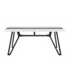 Dining Table Industrial with Adjustable Feet and Waterproof Top for Kitchen or Office 70.9in-3irtyhousy - 3 of 4