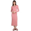 Memoi Women's Luxe Ribbed Bamboo Blend Full-Length Nightgown - 2 of 4