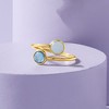 Ross-Simons Italian .90 Carat Aquamarine and .90 Carat London Blue Topaz Bypass Ring in 14kt Yellow Gold - 4 of 4