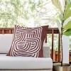 26"x26" Deny Designs Little Dean Line Art Sculpt in Umber Square Outdoor Throw Pillow Orange - 3 of 4