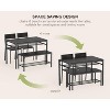 Dining Table Set for 4, 4 Pieces Dining Table Set for Home, Table and Bench wth Storage Rack, Dinner Table Set with Metal Frame - 4 of 4