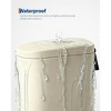 GustoWave 2.6 Gal/10 L Metal Bathroom Trash Can with Lid, Slim Waterproof Garbage Can for Home, Small Step-on Trash Bin with Inner Bucket - 4 of 4