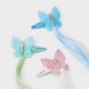 Girls' 6pk Butterfly Faux Hair Clip Set - Cat & Jack™: Fashion Styling, All Hair Types, Solid Pattern - 3 of 4