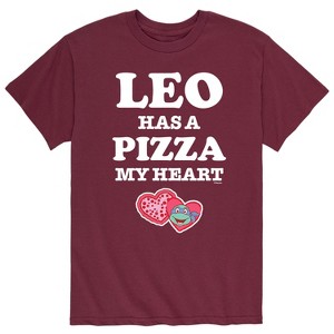 Men's - Teenage Mutant Ninja Turtles - Leo Has A Pizza My Heart Short Sleeve Graphic T-Shirt - 1 of 3