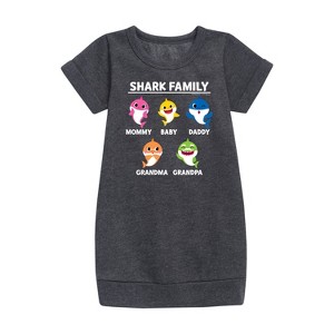 - Baby Shark - Types Of Sharks Graphic Short Sleeve Fleece Dress - 1 of 4