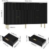 7 Drawers Dresser for Bedroom, Wood Modern Dresser for Closet, with Gold Handle, Bedroom Furniture Storage Organizer, for Living Room, Hallway - 2 of 4