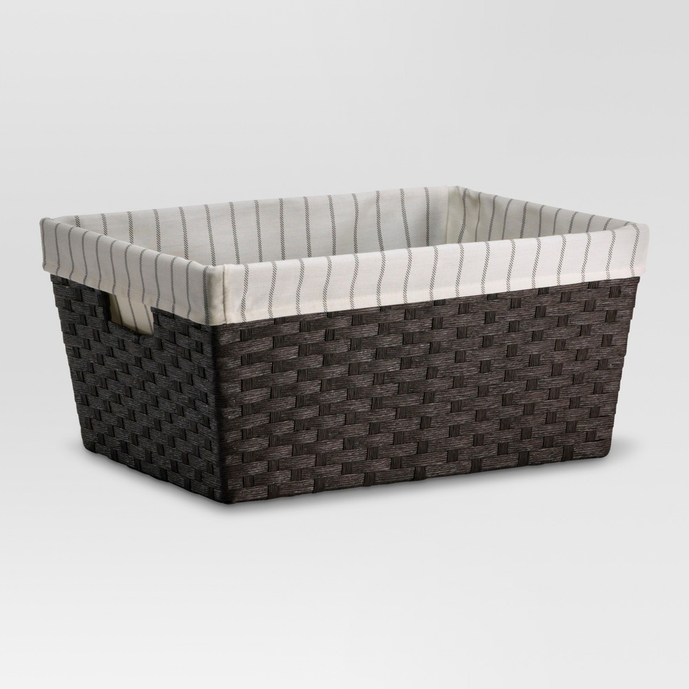 UPC 727532010276 product image for Threshold Paper Rope Decorative Basket - Dark Brown Large | upcitemdb.com