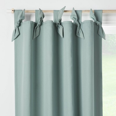 63" Blackout Tie Top Embellished Panel Green with Ties - Pillowfort™