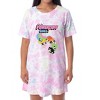 The Powerpuff Girls Women's TV Show Tie-Dye Nightgown Pajama Shirt Dress Multicolored - 4 of 4