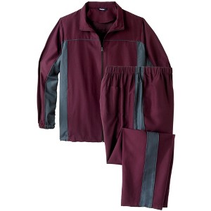 KingSize Men's Big & Tall Long Sleeve Colorblock Tracksuit - 1 of 4
