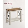 VASAGLE 2-Tier End Table, Side Table with Bottom Shelf, Nightstand for Small Spaces, for Living Room, Bedroom, Farmhouse Style - 4 of 4