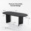 Wooakway 30"H Oval Wood Dining Table Kitchen Table Conference Table with Double Pedestal - 3 of 4