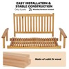Upgraded Wooden Porch Swing, Patio Bench Swing Porch Swing Outdoor, 440LBS with Hanging Chains for Outdoor Patio Garden Yard, 2-Seater - 2 of 4