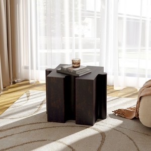 Sapphtopaz Modular End Table with Puzzle Design Artistic Side Table with Interlocking Coffee Table for Living Room, Bedroom - 1 of 4