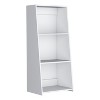 NicBex Bookcases for Living Room Modern 47" H 3 Tier Storage Cabinet Bookshelf Compact Design Bookcase for Small Spaces Office Home - 3 of 4