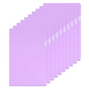 Unique Bargains L Type Plastic Portable Reusable Office Project Folder 10 Pcs - 1 of 4