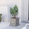 LuxenHome Gray MgO Square Box Flower Pot Planter - 4 of 4