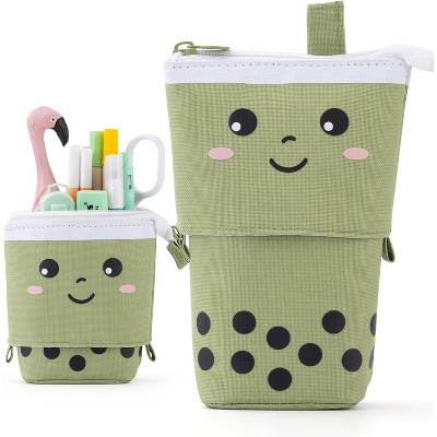 Fmeida Cute Pencil Case  Office Organizer Multifunctional pencil case Blue