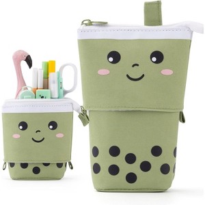 Fmeida Cute Pencil Case  Office Organizer Multifunctional pencil case Blue - 1 of 4