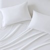 510 Design California King Cotton 144 Thread Count 100% Cotton Solid Sheet Set White - 4 of 4