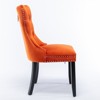 AZL1 Life Concept Accent Chairs Armless 2 Pcs Tufted Velvet Leisure Chair with Rubberwood Legs Modern Vanity for Bedroom, Orange, 25.5"*19.7"*37.4" - 4 of 4
